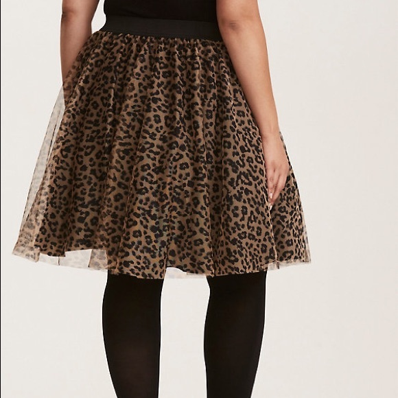 Torrid Leopard Print Mesh Tulle Mini Skirt - Picture 14 of 14